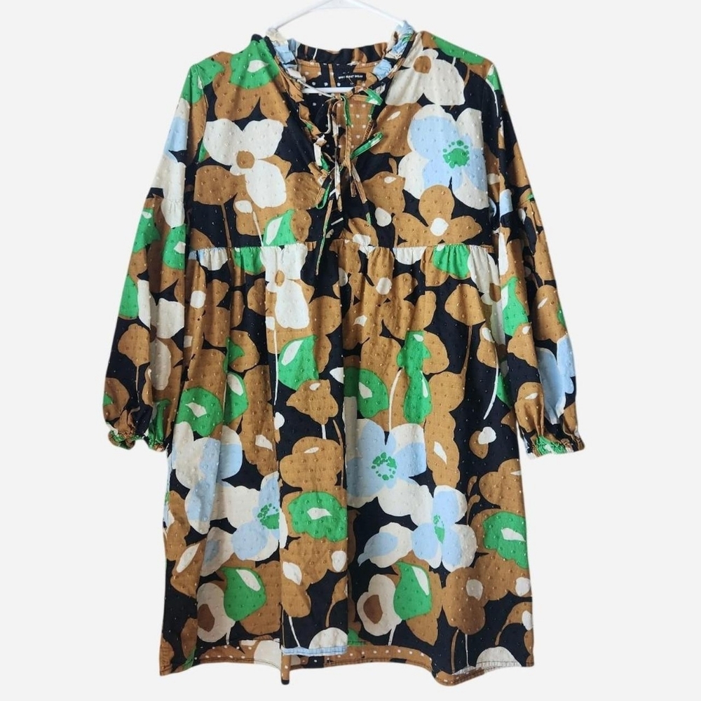 Floral Long Sleeve Cotton Dress